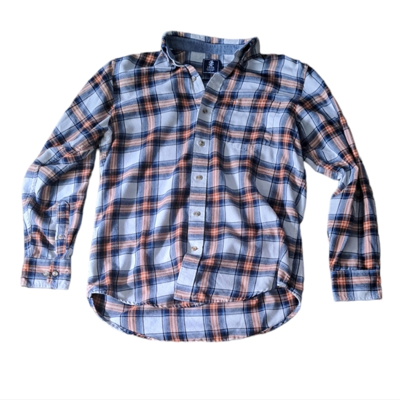 IZOD MEN'S LONG SLEEVE FRONT POCKET COLLARED FLANNEL SHIRT SIZE MEDIUM. - Picture 1 of 4